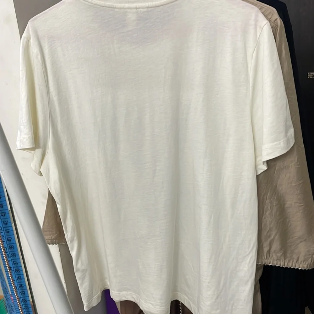 H&M cream/paradise beach cotton T-shirt | NWOT - Picture 8 of 11